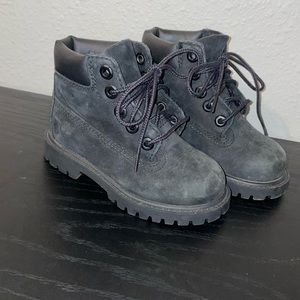 Kids Black Timberland Boots